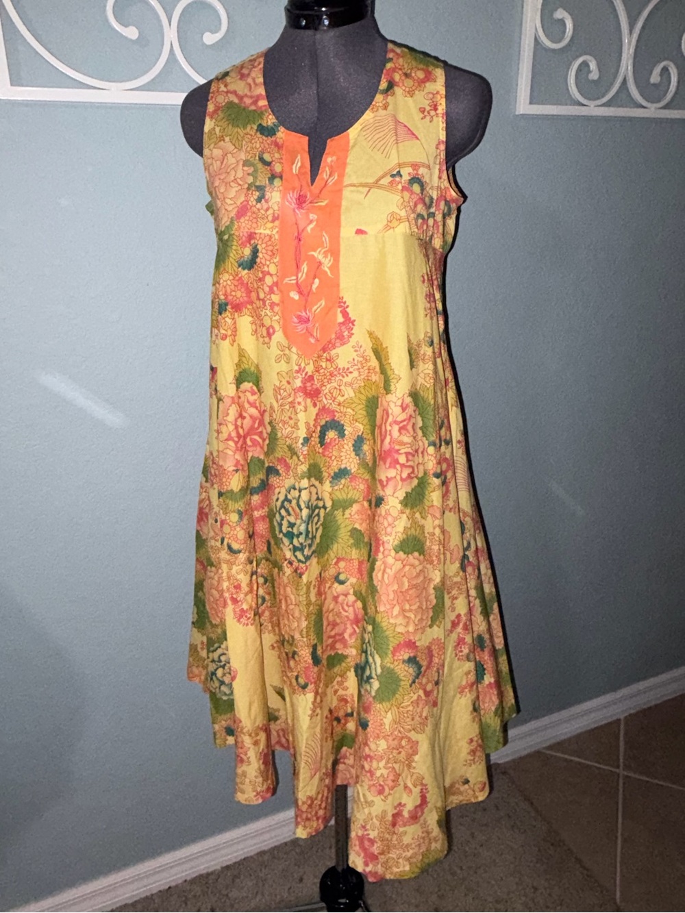 Like new April Cornell Dress Floral Sleeveless Cottagecore Sz XS